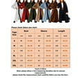 thumbnail image 3 of Gomelly Women Outwear Solid Color Jacket Mid Long Length Overcoats Ladies Woolen Party Pea Coats Cardigan Trench Coat White XL, 3 of 3