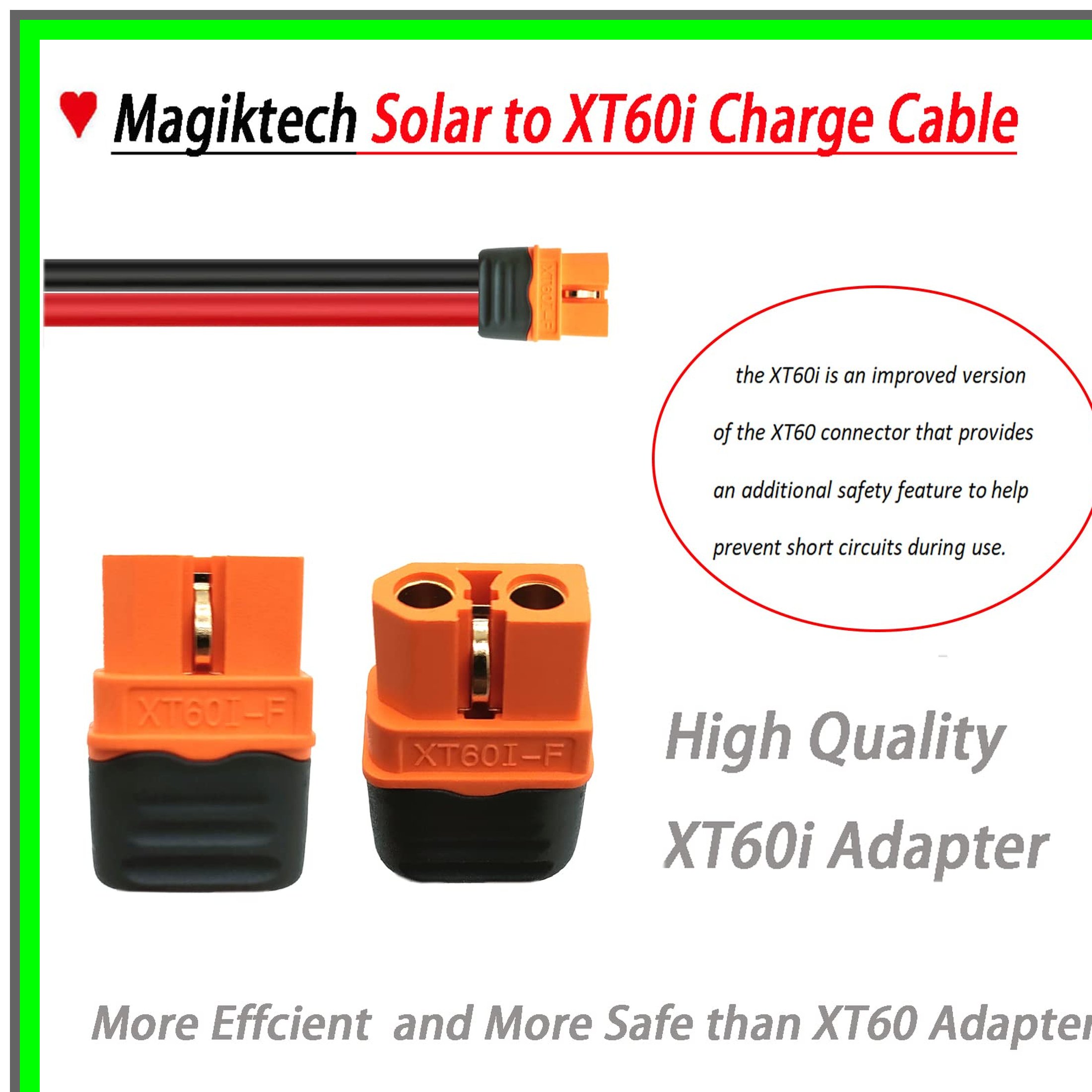 Solar XT60i Charge Extension Cable for Portable Power Stations 3FT-50FT