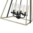 thumbnail image 4 of Millennium Lighting  Bonnie 4 Light Pendant in Matte Black Grey Wood with Clear Glass Shades, 4 of 5