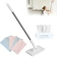 thumbnail image 1 of Snap Grip Mini Mop, Zero Touch Mini Mop, Retractable Gap Dust Cleaner Flat Mops with Locking Head & Sweeping Cloths, 100cm Long Handle Mopping Sweeper Stick for Multi Cleaning, 1 of 7