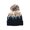 Navy blue, variant on Color Block Pompoms Hat Warm Beanies Hat Autumn Spring Headwear for Casual Wear