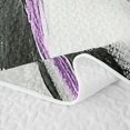 thumbnail image 5 of Homewish Swirl Stripes Twin Quilt Set,Modern Geometric Twin Coverlet Set,Purple Black,2 Pieces, 5 of 7