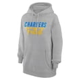 thumbnail image 2 of Women's G-III 4Her by Carl Banks  Heather Gray Los Angeles Chargers Graphic Fleece Pullover Hoodie, 2 of 3