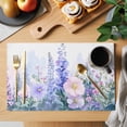thumbnail image 2 of Colorful Lavender Placemats Set of 12, Spring Purple Pink Flower Floral Watercolor Non-Slip Place Mats Washable Table Mats for Kitchen Dining Table Decorations Indoor/Outdoor, 2 of 9