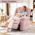 thumbnail image 7 of Garvee Oversized Recliner Chair for Adults, 150° Manual Recliner Nursery Chairs, with Linen Upholstery, Pink, 7 of 7