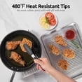 thumbnail image 3 of Pinces de Cuisine Résistantes à la Chaleur 480 °F : U-Taste Pince de Cuisson en Silicone 9 Po avec Embouts en Caoutchouc Antiadhésifs Fermement Scellés et Poignée en Acier Inoxydable 18/8 Revêtue de Silicone et Verrouillage Lisse pour Servir le Gril (Noir), 3 of 9