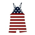 thumbnail image 3 of Odeerbi 5-14 Years Teen Girls Summer Jumpsuit Independence Day Print Camisole Romper Casual Sleeveless Strap Overalls Bib Overall Shorts with Pockets, 3 of 5