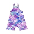thumbnail image 4 of Odeerbi 5-14 Años Niñas Traje de Verano Lindo Estampado Floral Camisola Romper Casual Transpirable Cómodo Combinados Pantalones Cortos Con Bolsillos, 4 of 4