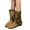 AG, variant on Vintage Suede Fall Boots for Women Flat Low Heel Mid Calf Fold Over Booties Crossstrap Slip On Casual Wide Calf Riding Boots Brown Size 4.5