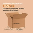 thumbnail image 2 of AVIDITI Shipping Boxes Medium 16"L x 12"W x 10"H, 25-Pack | Corrugated Cardboard Box for Packing, Moving and Storage, 2 of 7