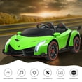 thumbnail image 4 of Gymax 12V 2-Seater Licensed Lamborghini Kids Ride On Car w/ RC & Swing Function Green, 4 of 10