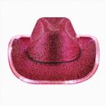 thumbnail image 5 of NOLDARES Halloween Sparkly Kids Cowboy Hat Boys Girls Western Glitter Cowgirl Party Hats(Hot Pink,9-15 Y), 5 of 5