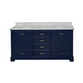 thumbnail image 4 of Harper 72" Double Bathroom Vanity with Royal Blue Cabinet and Carrara Marble Top, 4 of 6