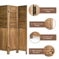 thumbnail image 3 of Costway 4 Panel Folding Privacy Room Divider Screen Home Furniture 5.6 Ft Tall Brown, 3 of 10