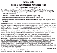 Isehan Kiss Me Heroine Make Long & Curl Mascara Advanced Film, 01 Super Black.