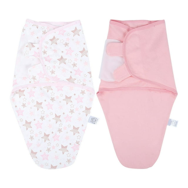 2Pcs Baby Sleeping Bag Infant Newborn Sleep Swaddling Bag Stars Pattern (S)