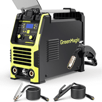 Greenmagic 3-in-1 MIG Welder 110V, 135A Flux Core Gasless MIG/Lift TIG/MMA Welder with Synergic Control, IGBT Inverter, LED Display, Portable Welding Machine for Carbon Steel & Stainless Steel