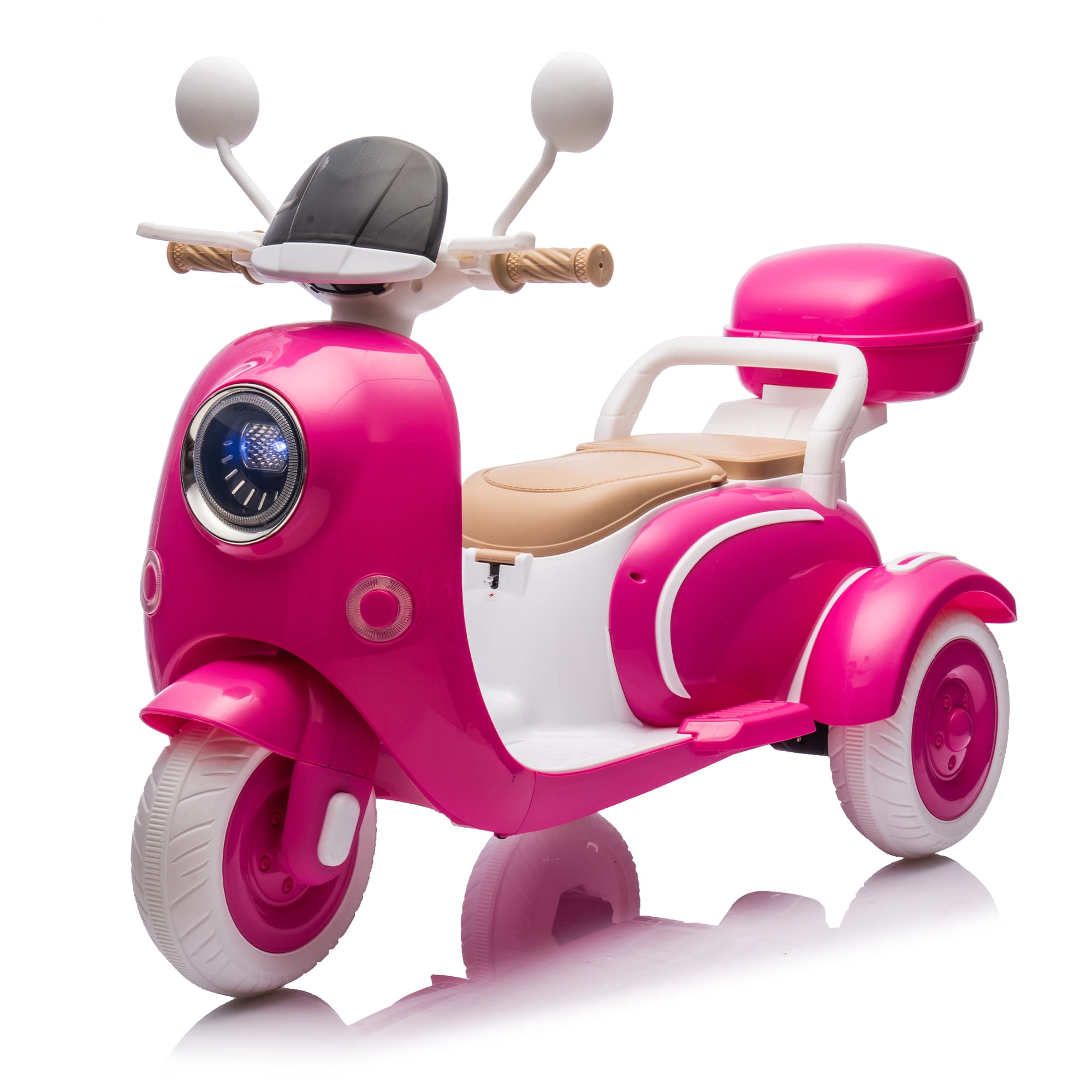 Ambifirner 2-in-1 Ride-On Car with Storage Trunk - 12V Electric Motorcycle for Kids 3-6, Slow Start & LED Headlights - Perfect Birthday Gift for Toddlers