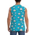 thumbnail image 4 of Balery Hippo In Water Head Camisetas sin mangas para hombre, absorbe la humedad y protege contra el mal olor.-Medium, 4 of 7