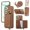 Brown, variant on Decase Phone Case for Samsung Galaxy S22 5G Shockproof Anti-scratch PU Leather Wallet Cover with Stand Card Slot Ring for Samsung Galaxy S22 6.1 inch Women,White