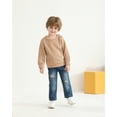 thumbnail image 2 of 4T Baby Boys Clothes 5T Boys Fall Winter Pant Set Toddler Boys Long Sleeve Round Neckline Top Jeans Pants 2PCS Outfits Set Khaki, 2 of 10