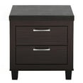 thumbnail image 4 of Home Square Mid Century Modern 2 Drawer Nightstand in Tobacco - Set of 2, 4 of 10