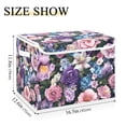 thumbnail image 5 of Yayeee Collapsible Cube Storage Bin with Lid Fabric Closet Decorative Basket with Handles, Pink and Purple Flowers, 5 of 7
