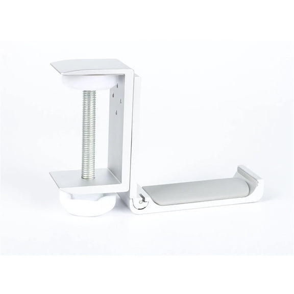 Foldable Headphone Holder - Universal Stand for Gaming Accessories, Under Desk Clamp Hook, for Office Classroom Home (Silver)