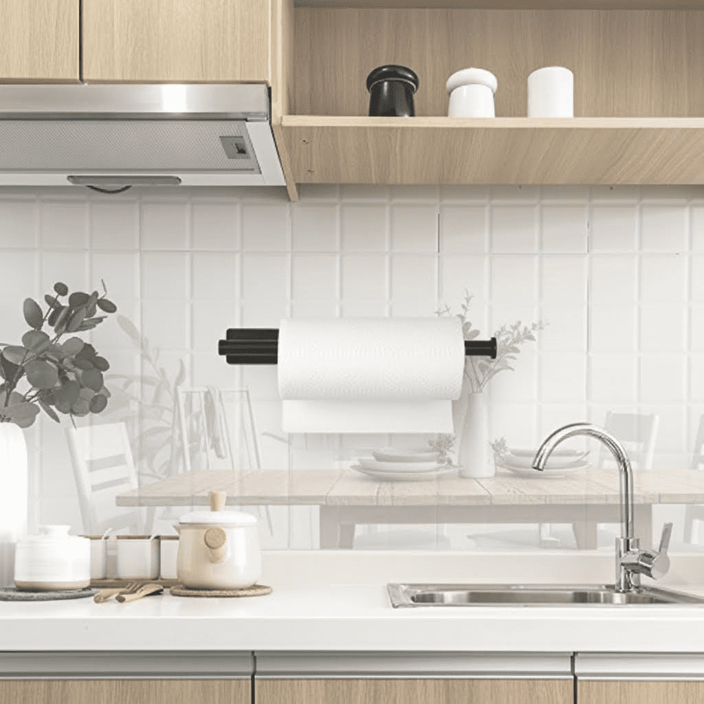 Under Cabinet Paper Towel Holder with Strong Adhesive, No Drilling Required, Rust-Resistant Stainless Steel for Kitchen, RV, and Home Use