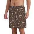 thumbnail image 2 of Naloa Dachshund Dog Puppy Men's Beach Shorts, Surfing shorts, Swim trunks, Quick Dry Swim Trunks for Surfing Beach Fun - X-Large, 2 of 9