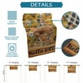 thumbnail image 6 of Thanksgiving Black Plaid Squirrel Table Runner-Cotton Linen- 120 Inch Holiday Dresser Scarves, Fall Animal Eucalyptus Sunflower Tablerunner for Kitchen Coffee/Dining Dinner Scarf Décor 13x120, 6 of 7