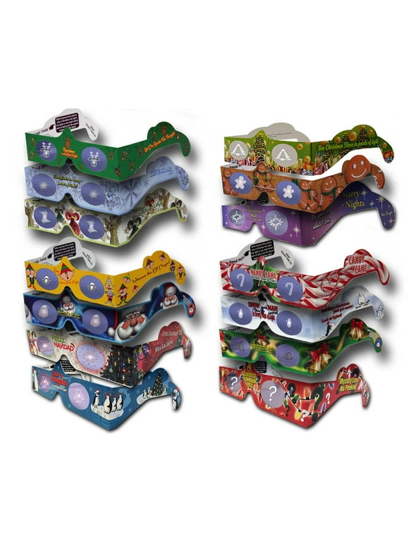 23 Pairs 3D Christmas Glasses - Includes Jingle Bells, XMAS Tree -  13 Different Styles