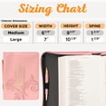 thumbnail image 5 of Christian Art Gifts Pink & Gold Floral Faux Leather Fashion Bible Cover for Women: Everything Through Christ - Phil. 4:13 Inspirational Scripture w/Sleeves, Pocket, Pen Loops to Organize, Pink, Large, 5 of 7