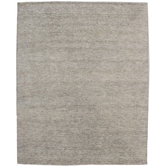 MagicRugs Cream Art Deco 10'3 X 8'2 Hand Knotted Oriental Area Rug Carpet