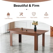 LHKJ Extendable Rectangular Dining Table with Drop Leaves, Walnut