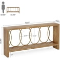 thumbnail image 2 of Tribesigns 70.9" Extra Long Entryway Console Table with Storage, 2-Tier Farmhouse Sofa Table Behind Couch for Hallway, 2 of 7