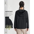 thumbnail image 6 of BALEAF Women's Sun Jackets No Insert Lightweight Hiking Hoodie UPF 50+ Workout Mosquito Clothes Long Sleeve UV with 2 Pockets Black L, 6 of 7