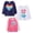 23GLT03, variant on HILEELANG Toddler Girls Long Sleeve Graphic T-Shirts, 3-Pack Soft Cotton Crewneck Tees with Floral and Girl Prints, White Yellow Sizes 2T-7T