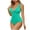 Sky Blue, variant on Wyongtao Bathing Suits for Women Slimming One Piece Swimsuit Ruched V Neck Tummy Control Swimwear ,Sky Blue XL