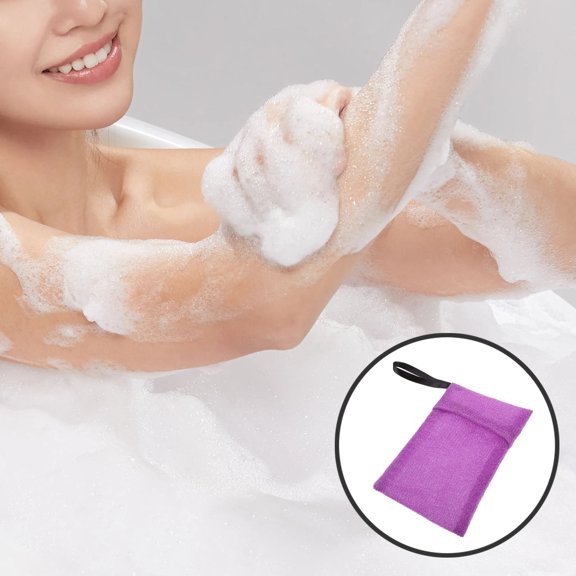 CIMAXIC Bolsa Compacta Para Jabón De Barra Color Púrpura Con De Nylon Y Resistente Para