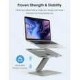 thumbnail image 2 of Laptop Stand AboveTEK Adjustable Computer Riser for Desk, Compatible with Mac MacBook Pro Air Notebook, up to 17 inches, Supports 44lbs desk accessories, 2 of 8
