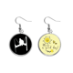 thumbnail image 1 of Deportes de invierno negro silueta de esqui Pendiente Sol Flor Pendiente Joyas Moda Unbranded M, 1 of 3
