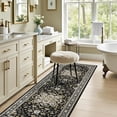 thumbnail image 6 of Hallway Runner Rug Non Slip - Washable 2.6x8 Kitchen Rugs for Living Room, Low-Pile Soft Bedroom Rug Indoor Floor Stain Resistant Carpets for Entryway, Laundry, Bathroom Black Gold, 6 of 18