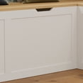 thumbnail image 5 of WIAWG Casual Wood Corner Dining Breakfast, L Shape Kitchen Corner Nook Bench Seating with Hidden Storage, White and Oak, 63”D x 63”W x 17.7”H, 5 of 9