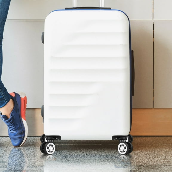 SEWCHICS 4-Pack Double Row Swivel Luggage Replacement Wheels in Black, TPE and PP for Smooth Rolling