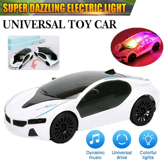 TRARIND LED Light Up Car Toys Mini Electronics Flashing Lamp Music Sound Car Play Vehicles Toys For Toddler Boys, Kids Gift - 3 to 12 Years - 8 inch Length