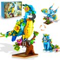 thumbnail image 1 of Juguete de construcción INSOON 3 en 1: flor, gato, loro, mariposa, 412 unidades, 1 of 9