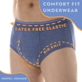 thumbnail image 4 of Wearever Men's Incontinence Underwear Open Fly Washable Briefs, Super Absorbency Single Pair, 4 of 11