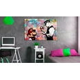 thumbnail image 2 of Tiptophomedecor Stretched Canvas Street Art - Banksy: Mario On Colourful Brick - Stretched & Framed Ready To Hang Art, 2 of 3