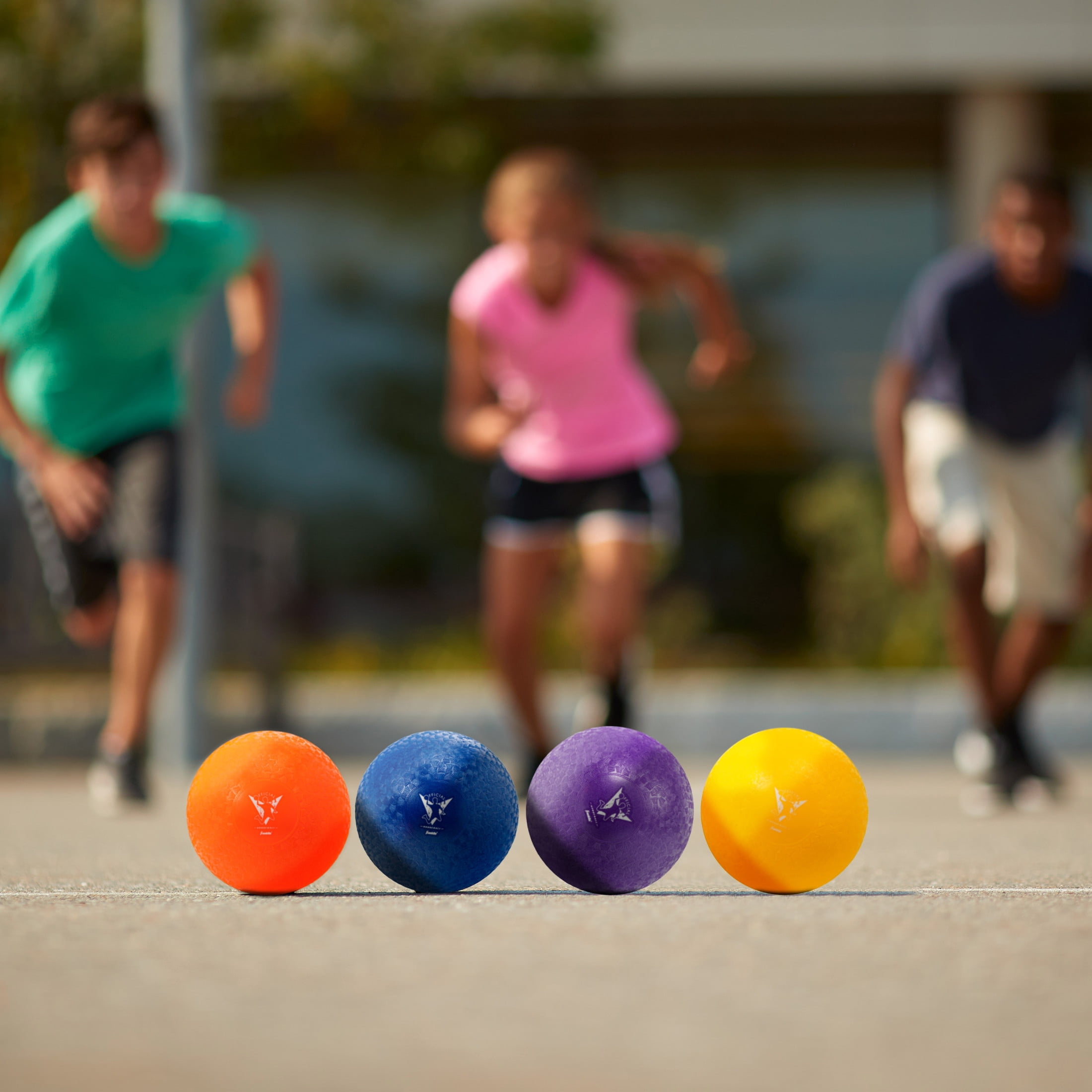 Franklin Sports Kids Dodgeballs - 6 Pack of 7 inches Inflatable Playground Balls for Kickball, Dodgeball and More - Soft Cover - Pump and Carry Bag Included